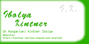 ibolya kintner business card